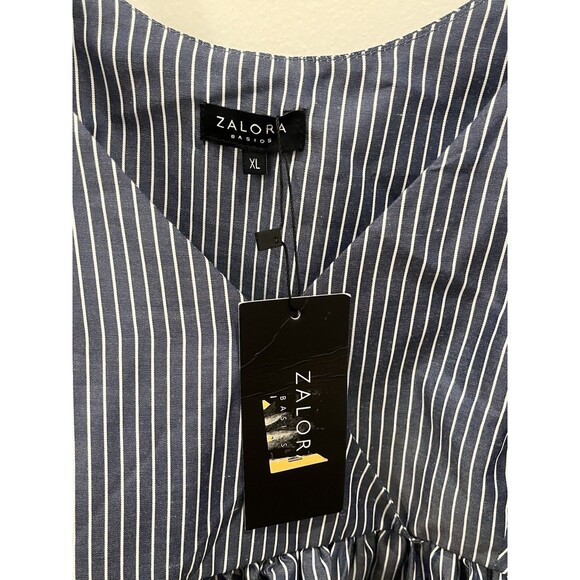 NWT Zalora Peplum Shoulder Tie Babydoll Top XL - Picture 3 of 6